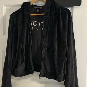 Victoria’s Secret Velour Front-Zip Hoodie